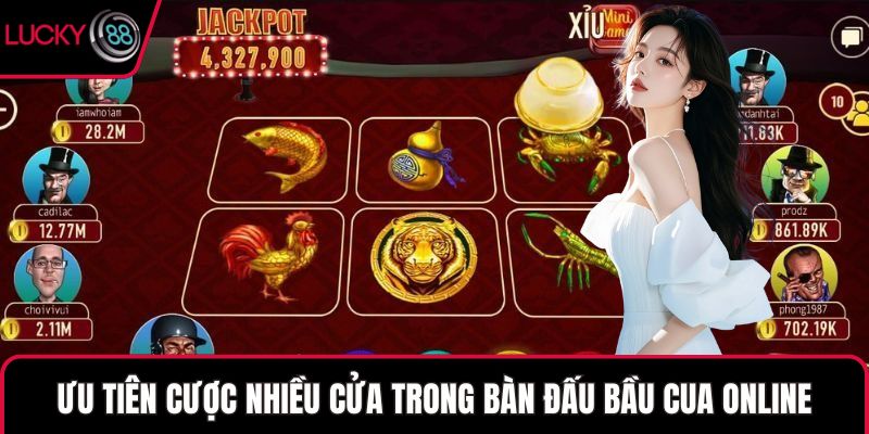 Ưu tiên cược nhiều cửa trong bàn đấu bầu cua online